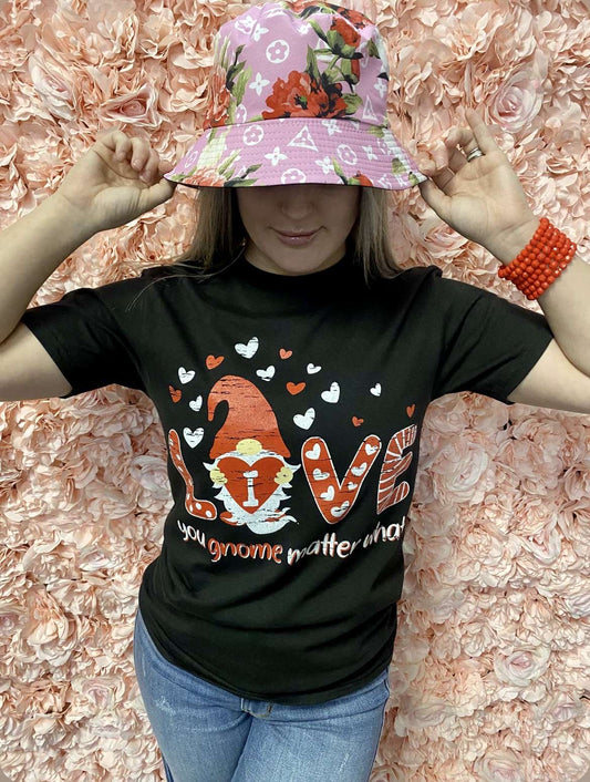 I Love You Gnome Matter What Graphic Tee
