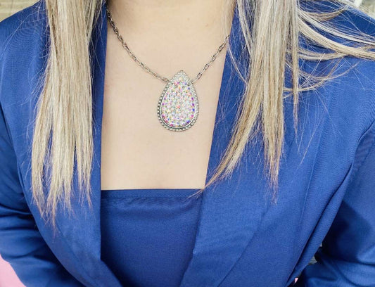 Teardrop Diamond Necklace