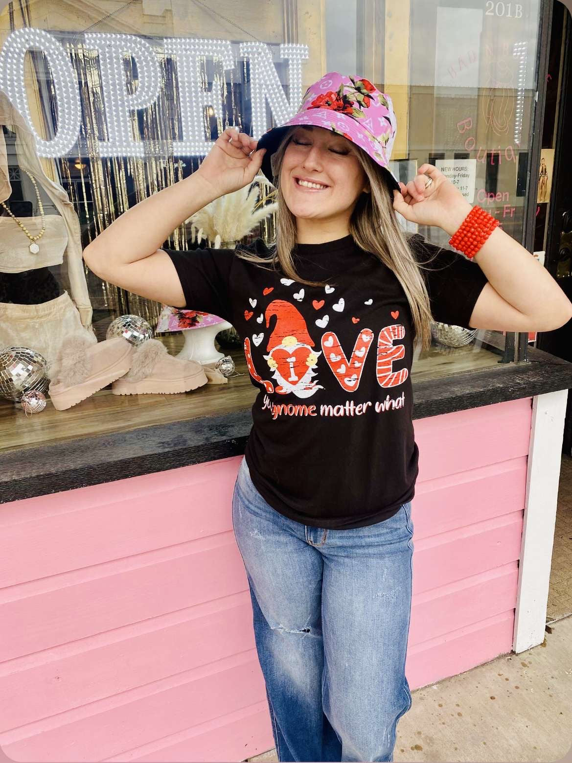 I Love You Gnome Matter What Graphic Tee