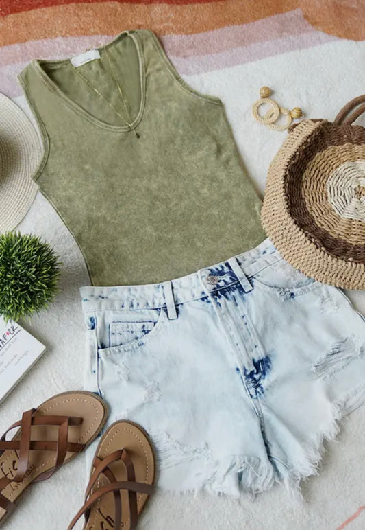 Olive Green Body Suit