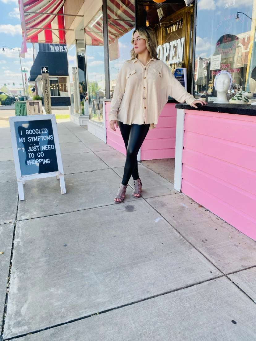 Waffle Knit Top