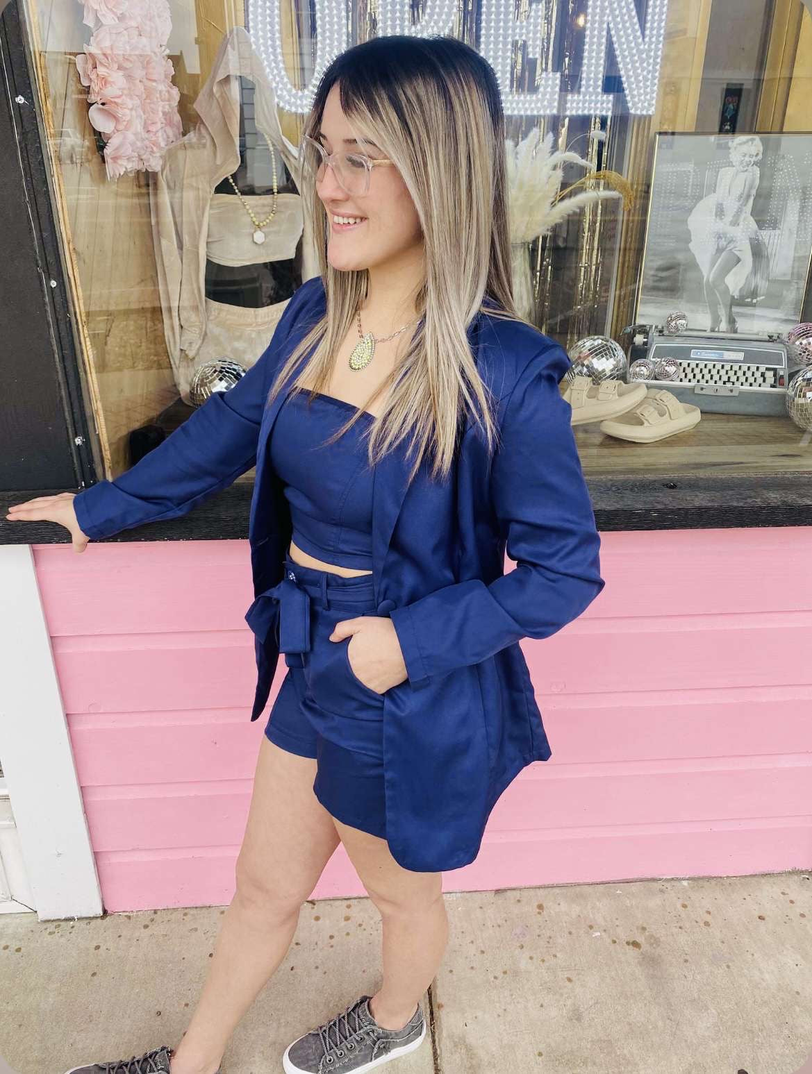 Summer Blazer Suit 3 Piece Set