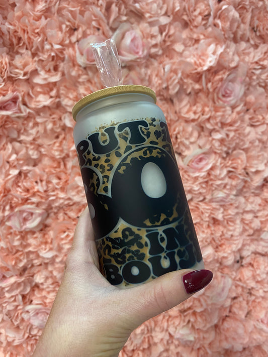 Boo In Boujee Glass Cup