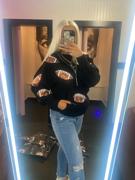 Football Sequin Hoodie