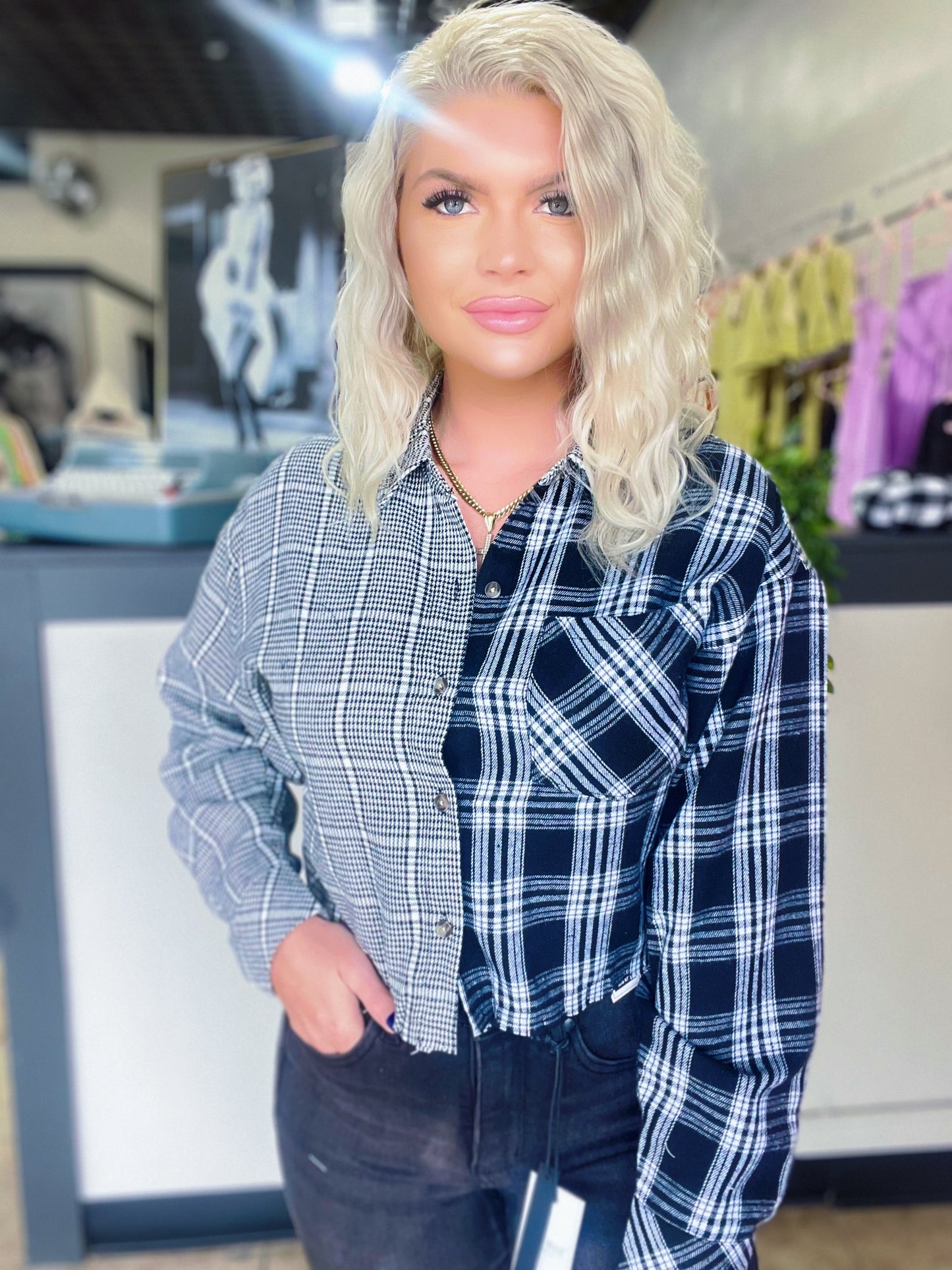 Long Sleeve Plaid Shirt