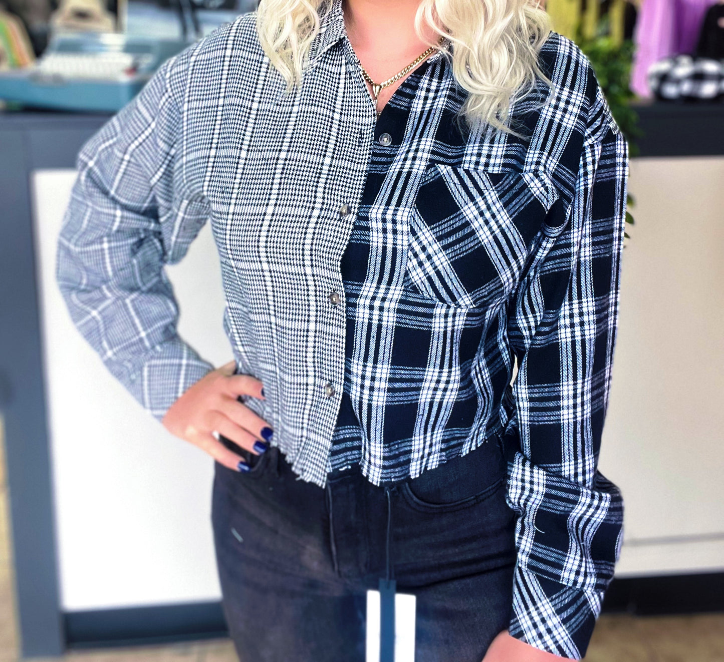 Long Sleeve Plaid Shirt